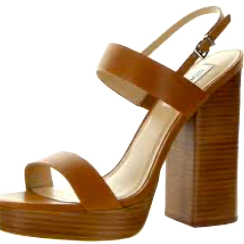 Steve Madden Tan Platform Block Heel Sandals